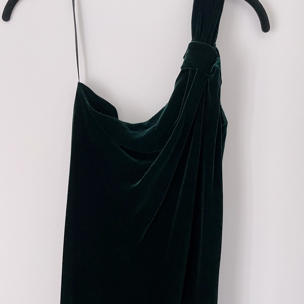 Vienne Velvet Dress Dark Green